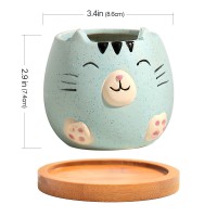 亚光磨砂创意小猫花缸