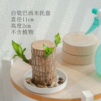 白瓷圆形托盘H2